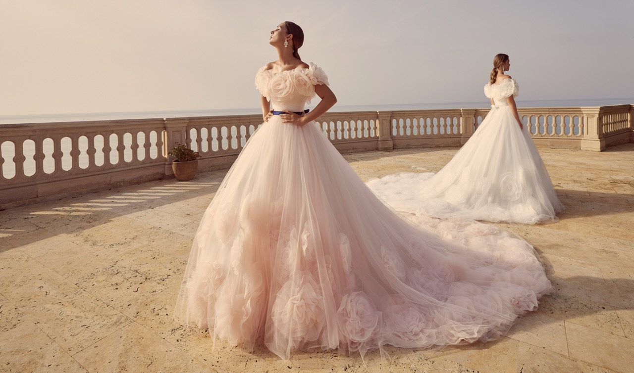 Hint of colour bridal gown at Roberta’s Bridal